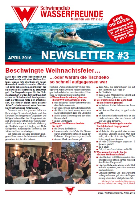 Newsletter 3 – Titelseite